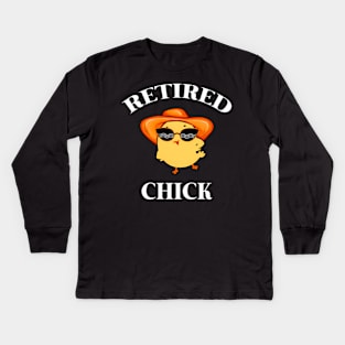 Retired Chick Retiret Chicken Kids Long Sleeve T-Shirt